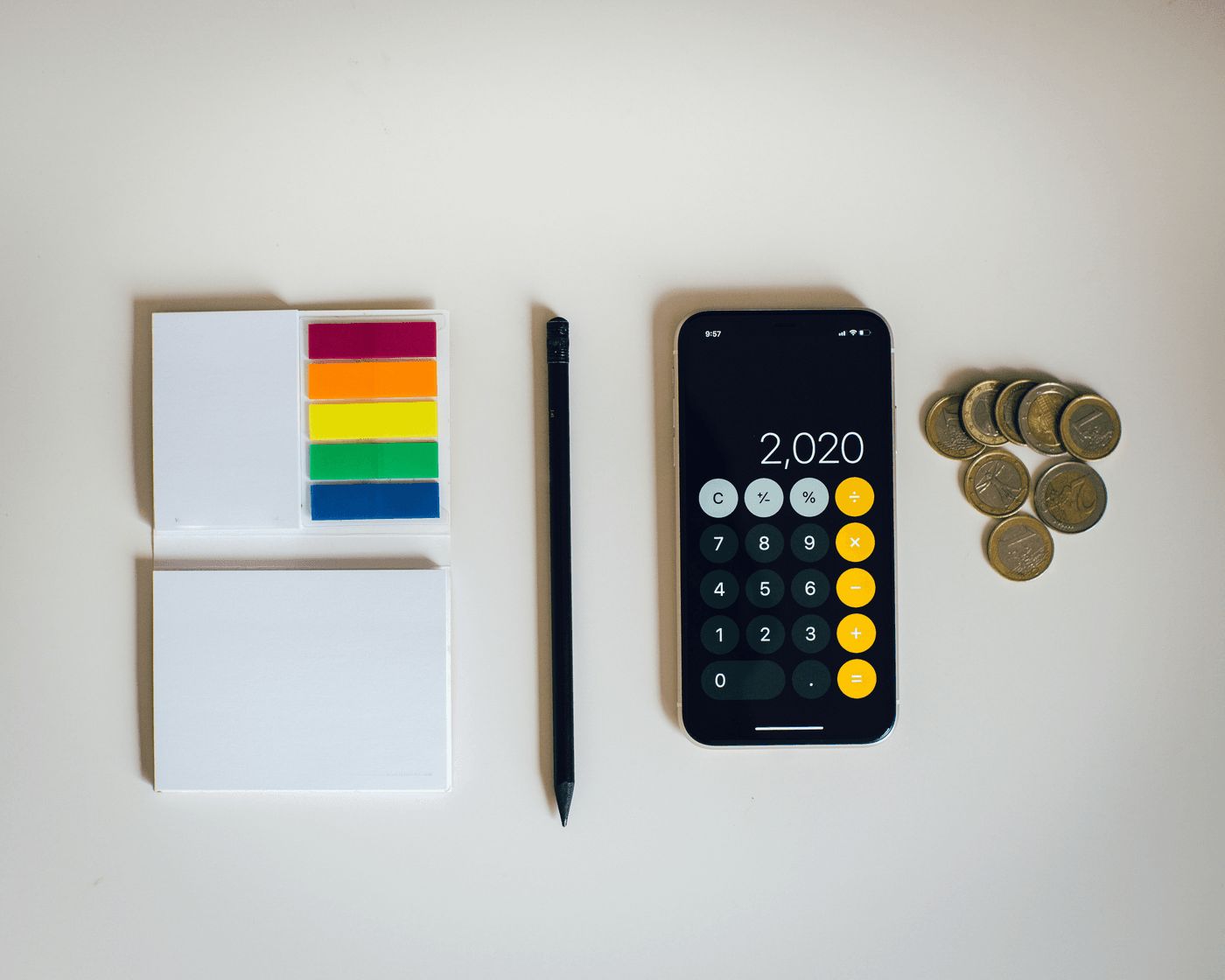 Tax planning workspace with calculator